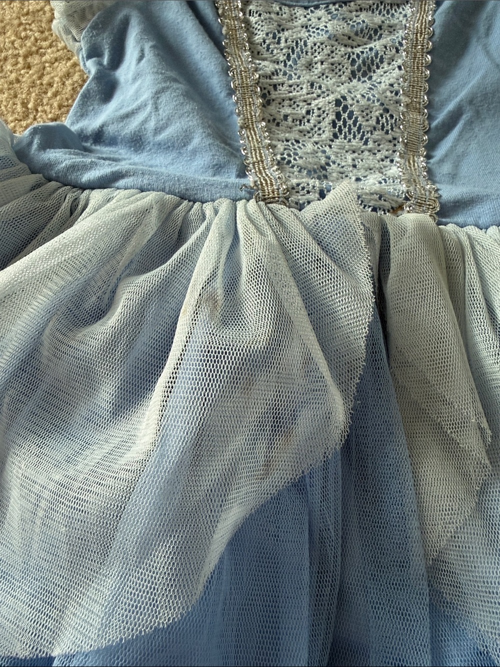 Blue Girls' Tulle Princess Dress Costume Size 2T - Picture 2 of 4